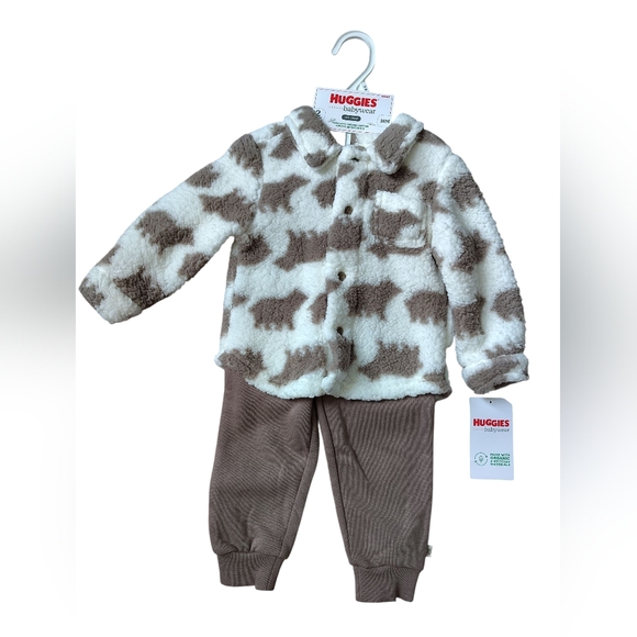 Huggies Baby Brown/Cream Bear Outfit Made From Recycled & Organic Materials - Picture 1 of 9